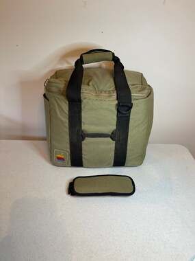 Vintage 1984 Apple Macintosh Carrying Case Tan Canvas Rainbow Logo